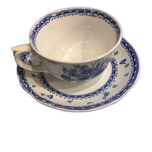 Vintage Arabia Finland Finn flower blue cup and saucer.
